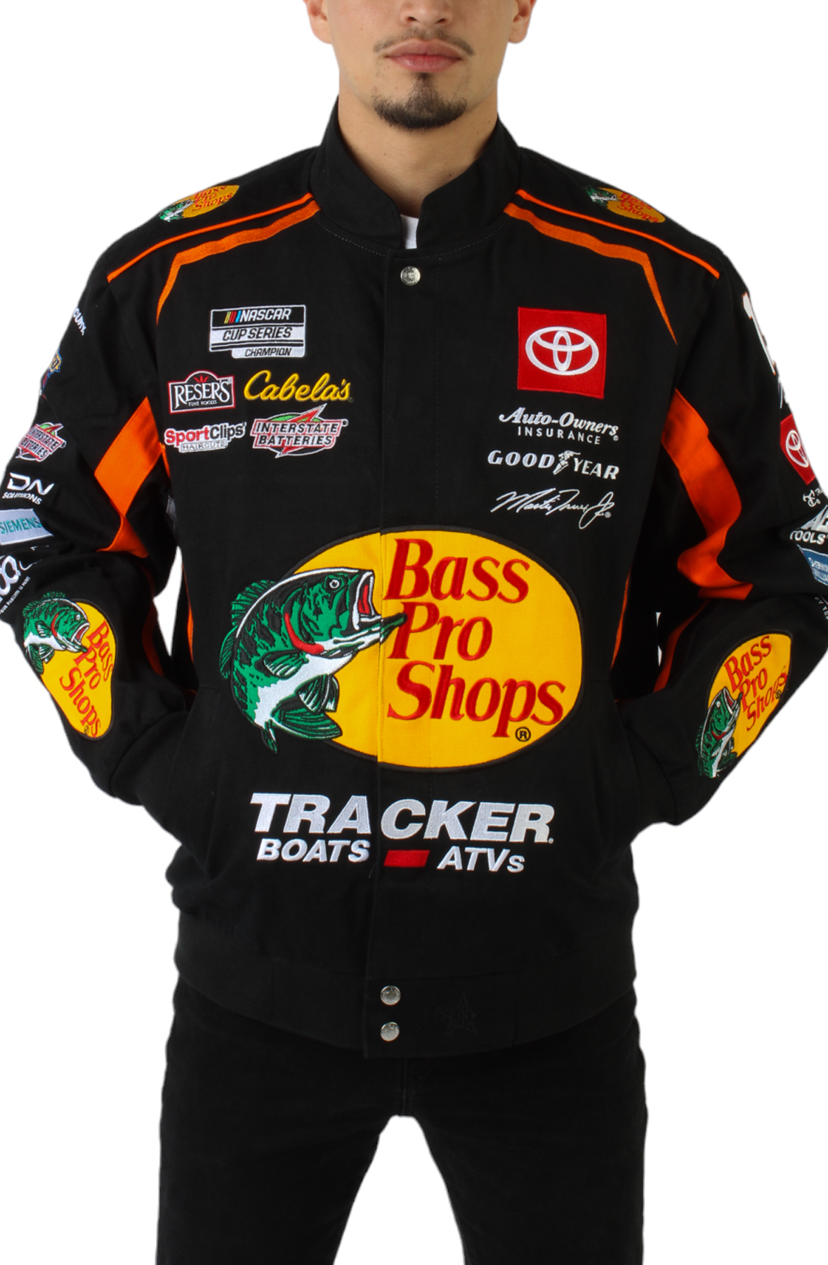 Bass Pro Shops ジャケット Men's Austin Dillon JH Design Black Bass Pro Shops Twill Driver