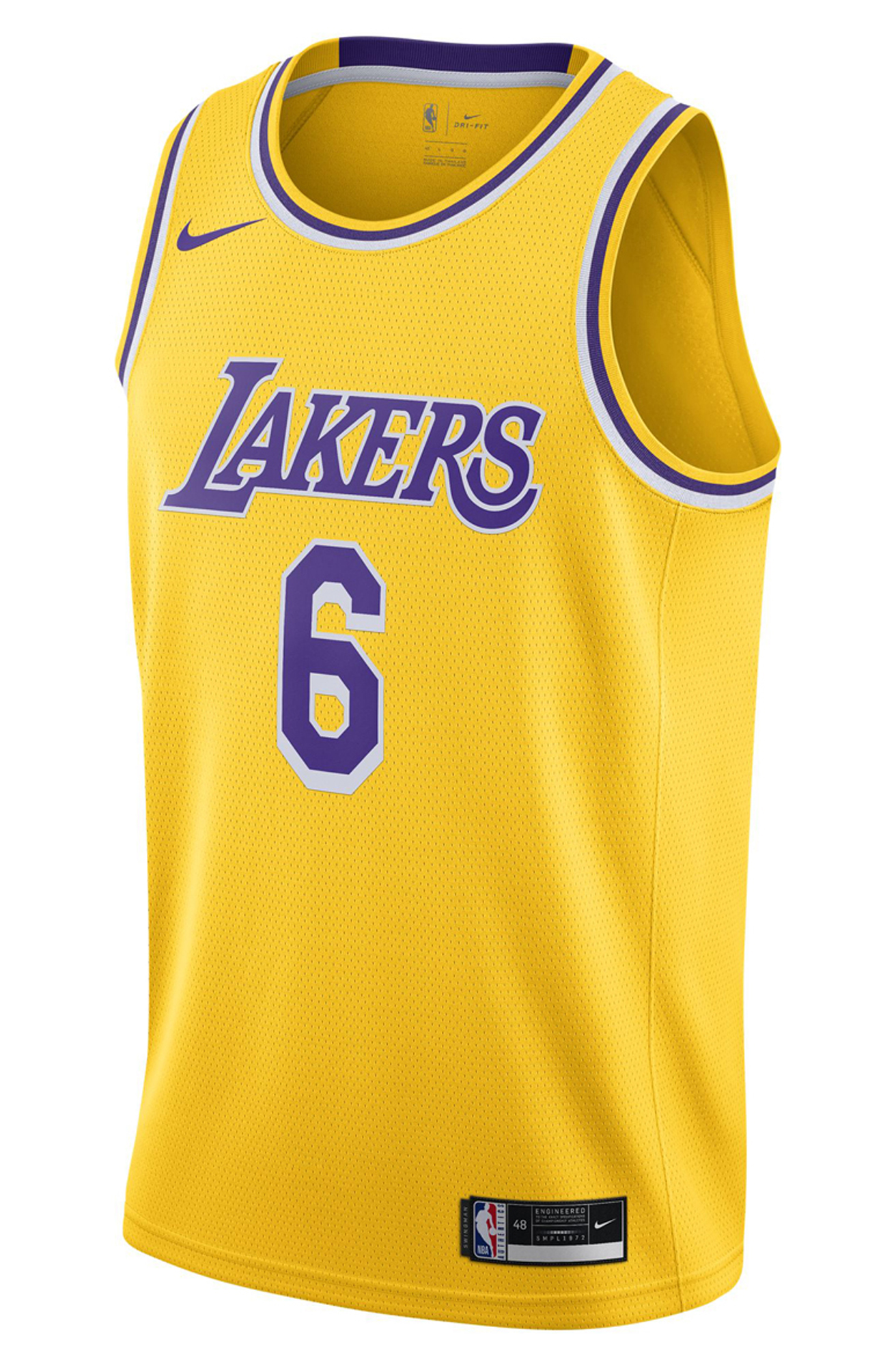 Nike NBA Los Angeles Lakers LeBron James Swingman Jersey Icon Edition 2020