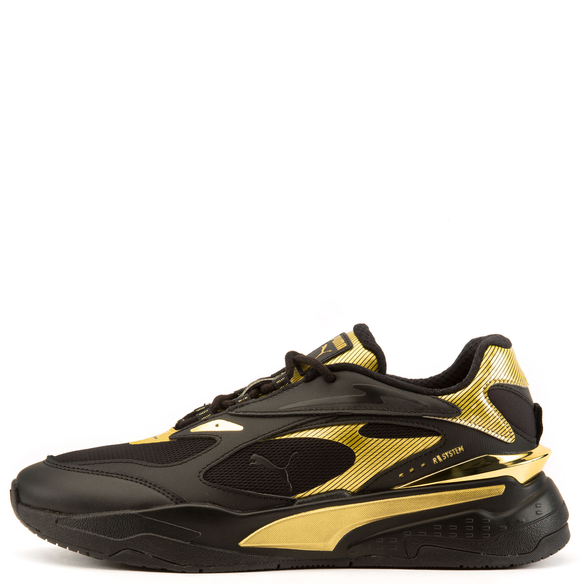 Gold and black puma on sale shoes