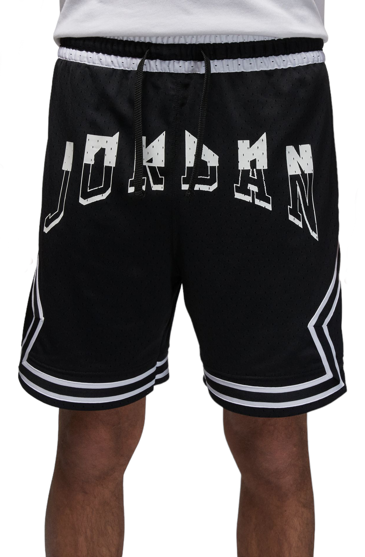 Nike Jordan Basketball shorts with mesh detail in white