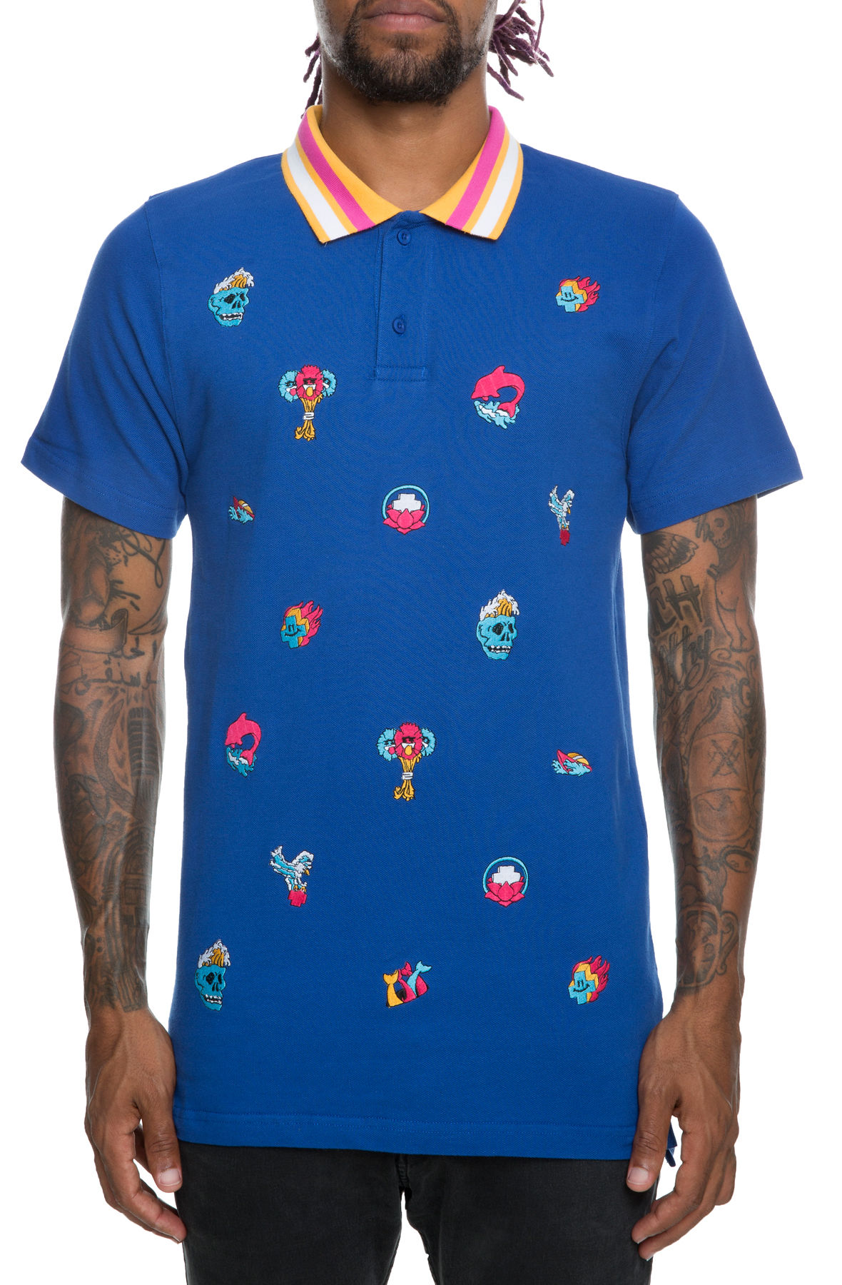 Pink dolphin sale polo shirt