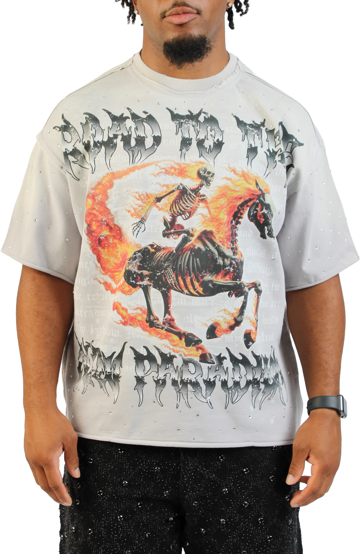 FIRST ROW Road to Paradise Heavy T-Shirt FRT3058D-LGRY - Shiekh