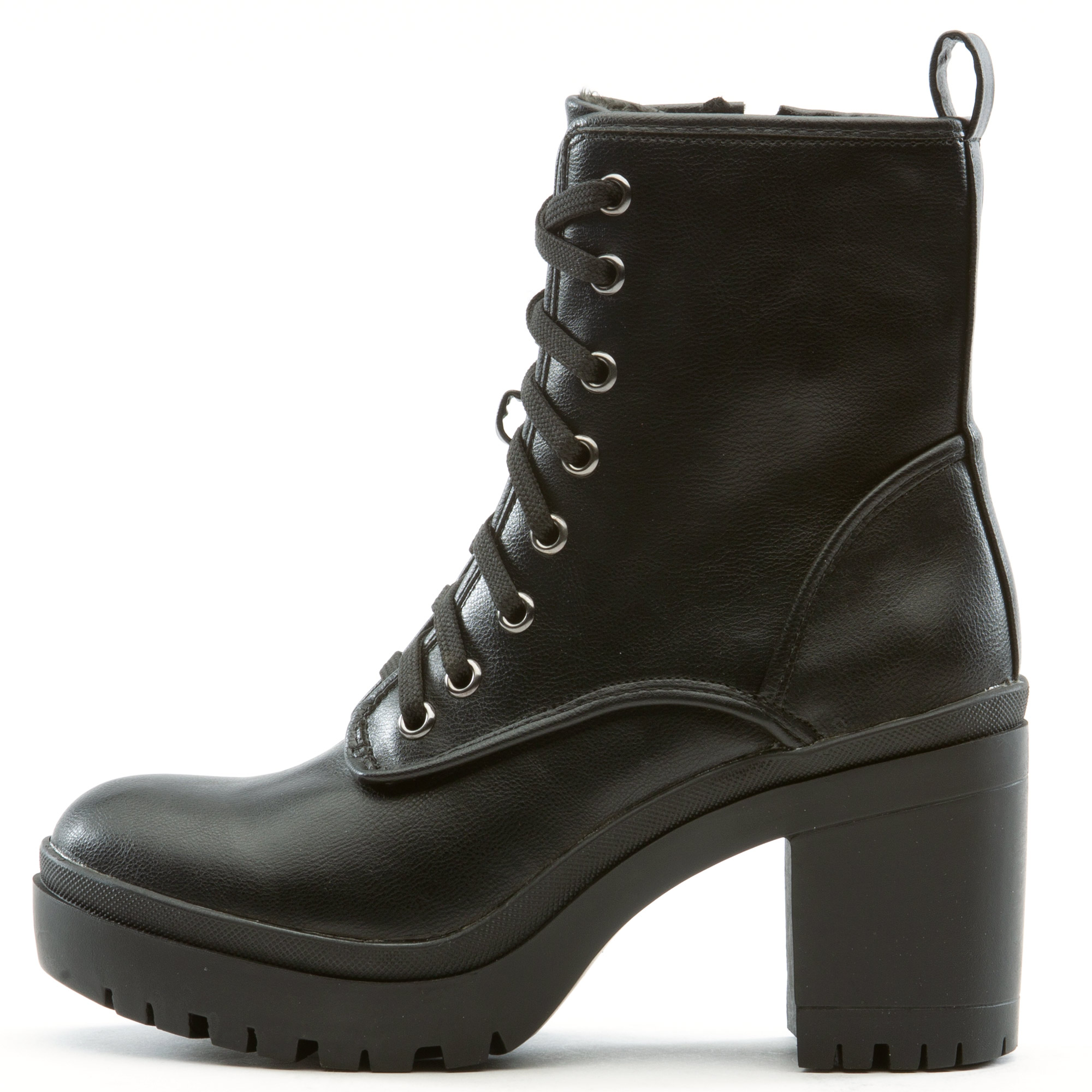 Betty Black Lace-Up Ankle Boot | SilkFred