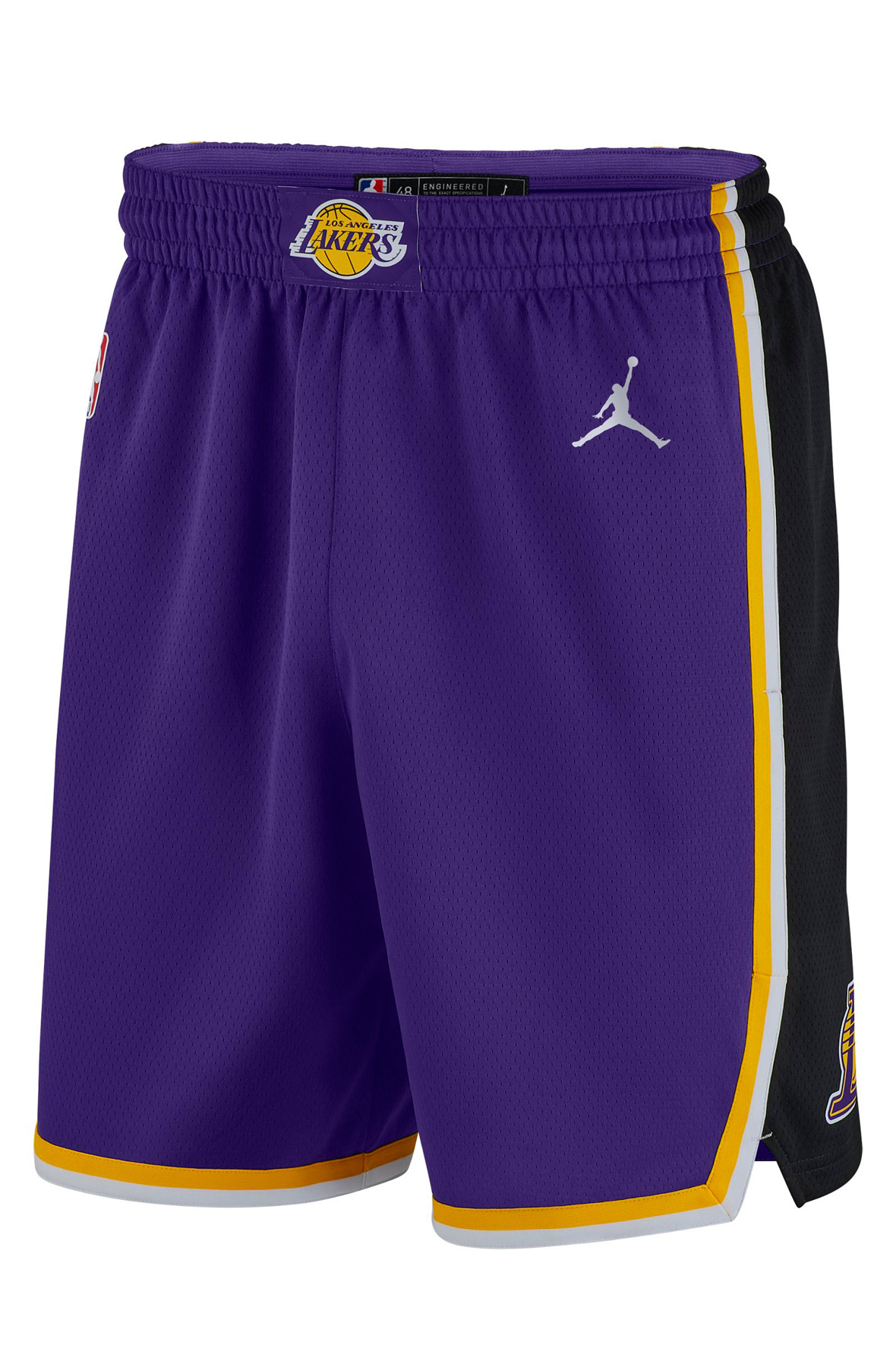 Men's Nike Los Angeles Lakers NBA Swingman Basketball Shorts - White/Field  Purple/Field Purple