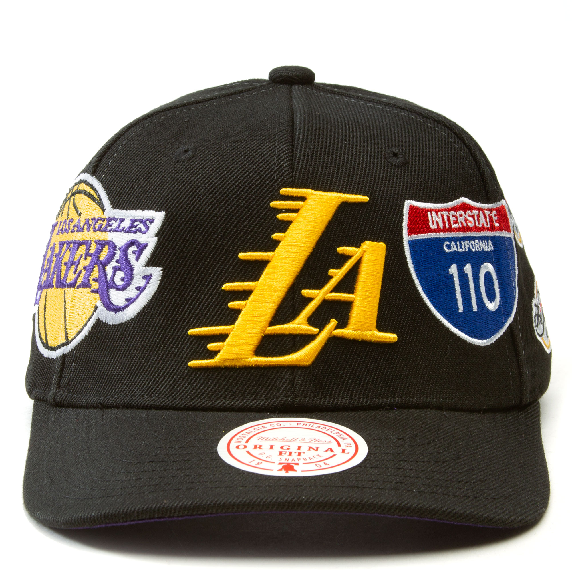 Men's Mitchell & Ness Black Los Angeles Lakers Custom Patch