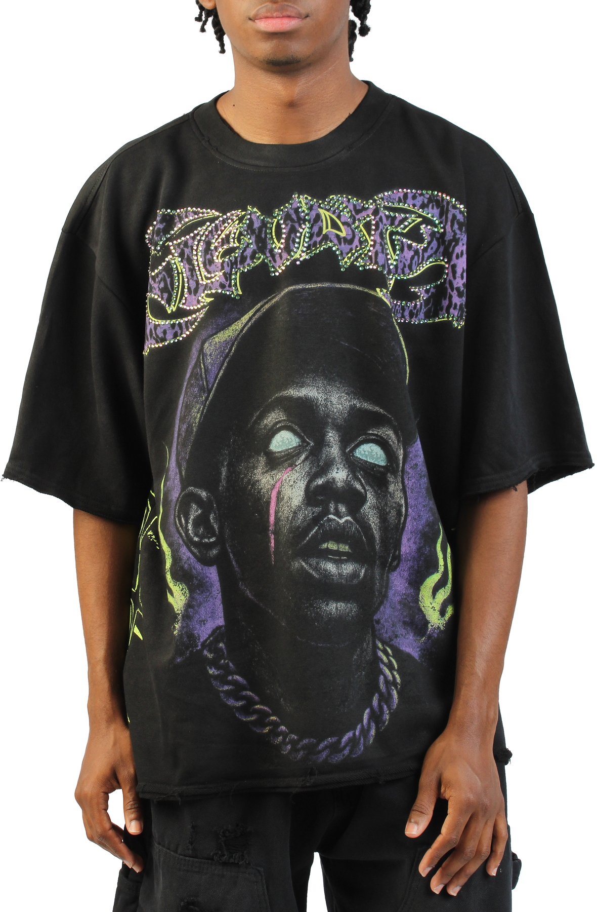REBEL MINDS Elevated Heavy T-Shirt 3163-108BLK - Shiekh