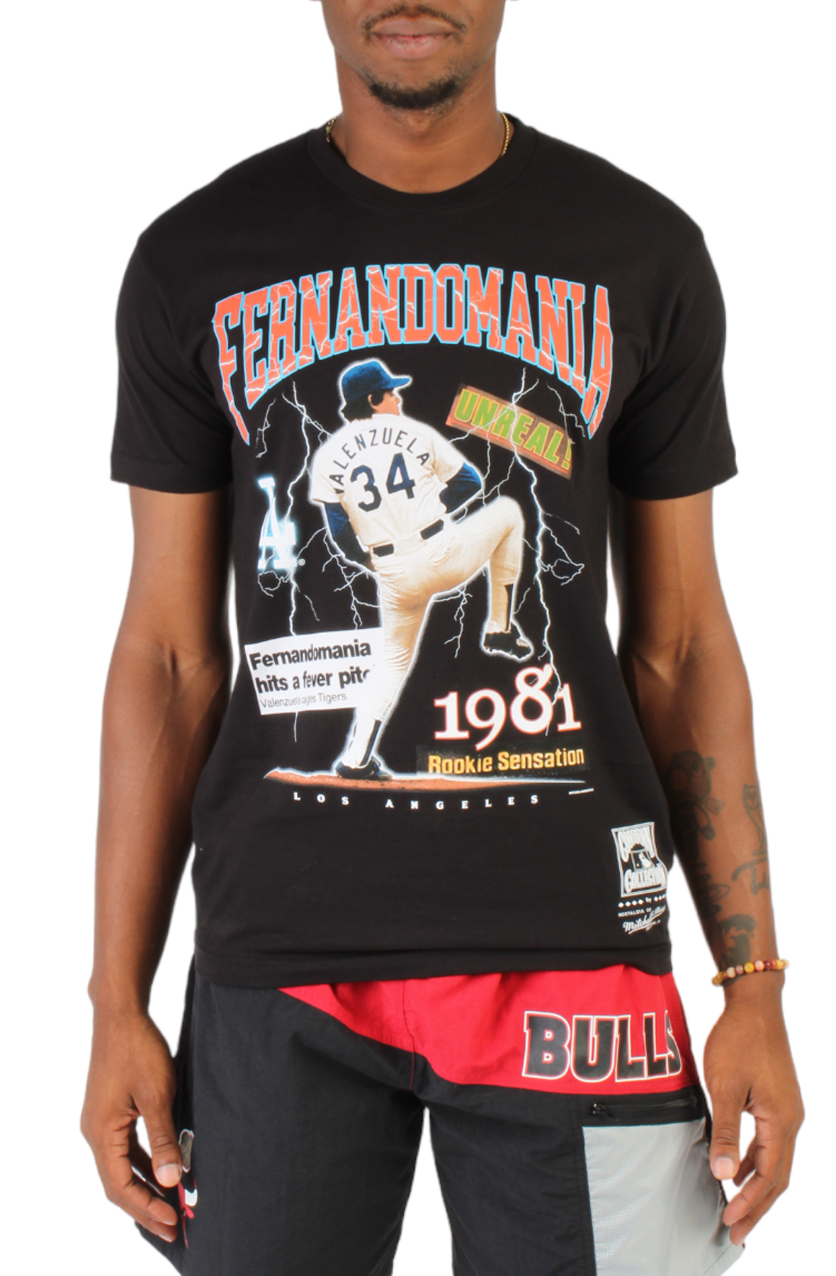 Mitchell and Ness Fernandomania Tee Black