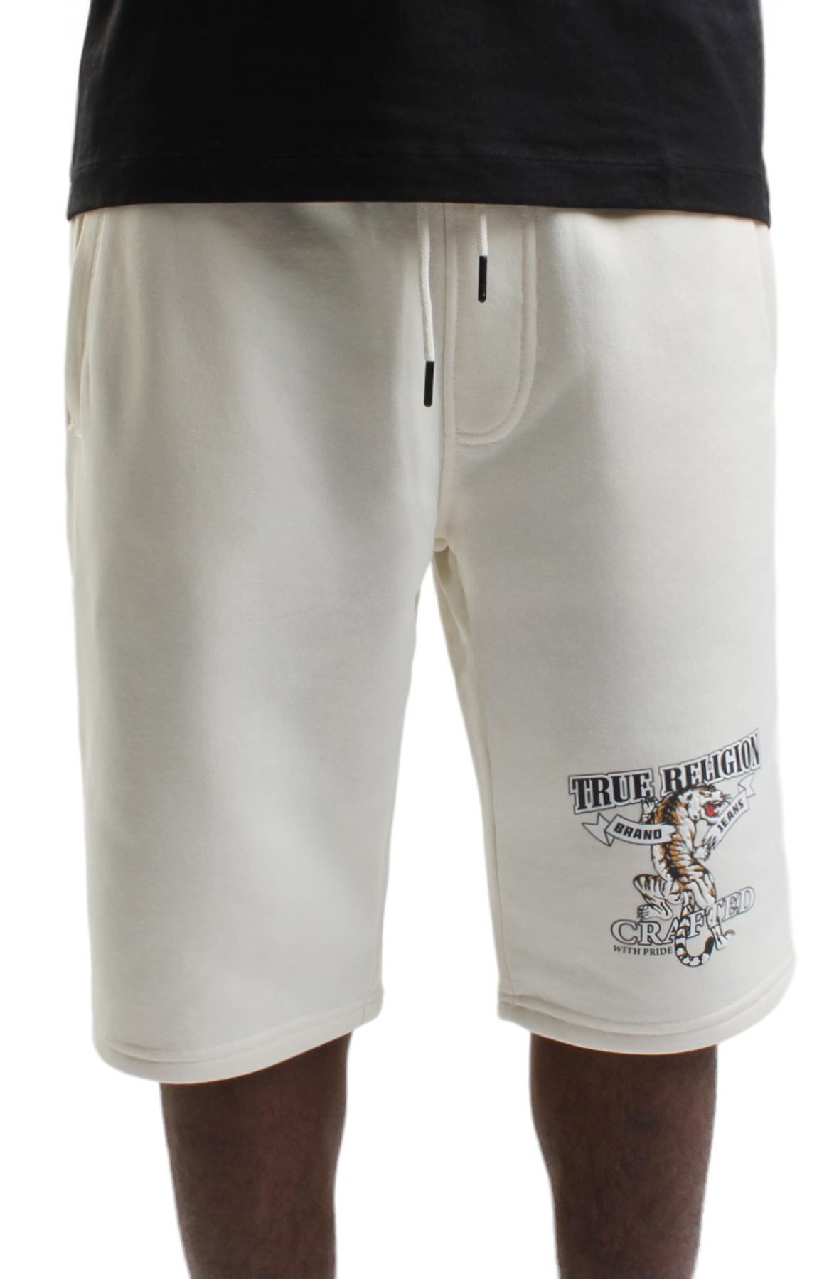 TRUE RELIGION White Sweat Shorts L offers