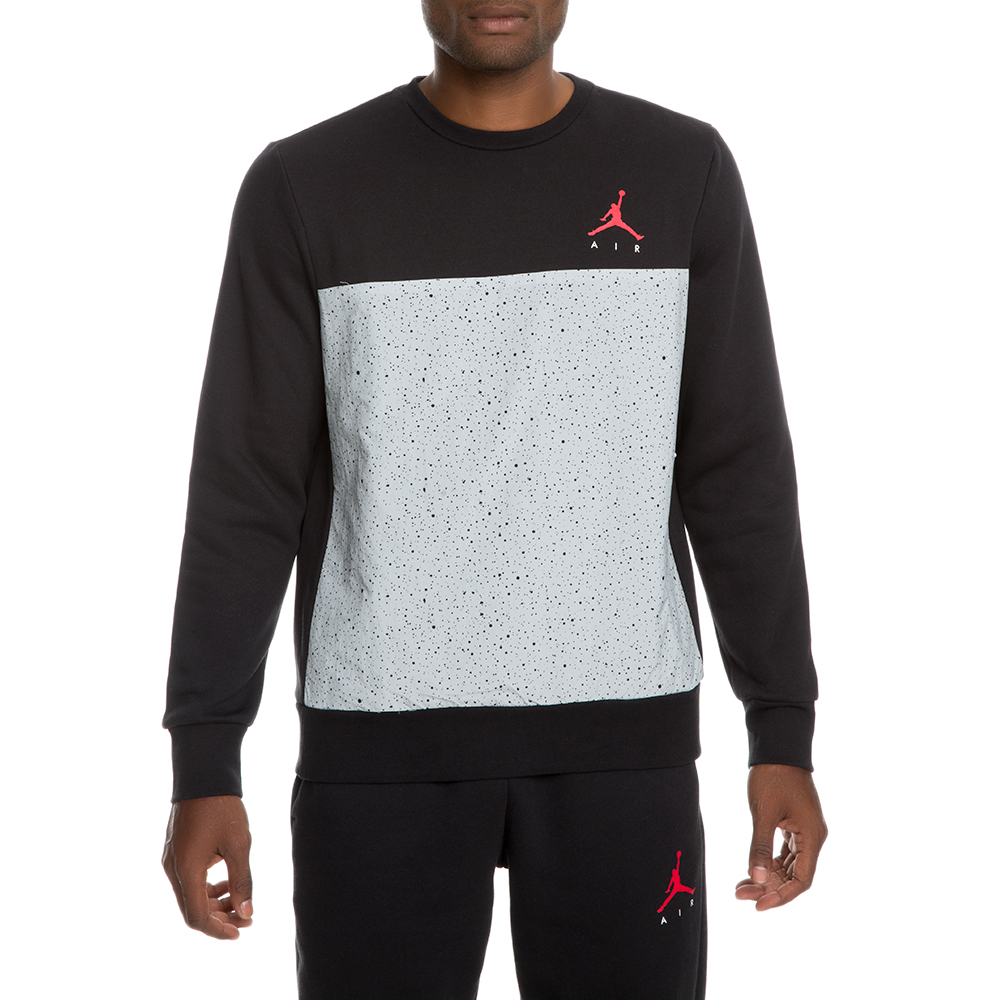 JORDAN MEN'S NIKE FLIGHT FLEECE CEMENT CREW 884047 010 Shiekh