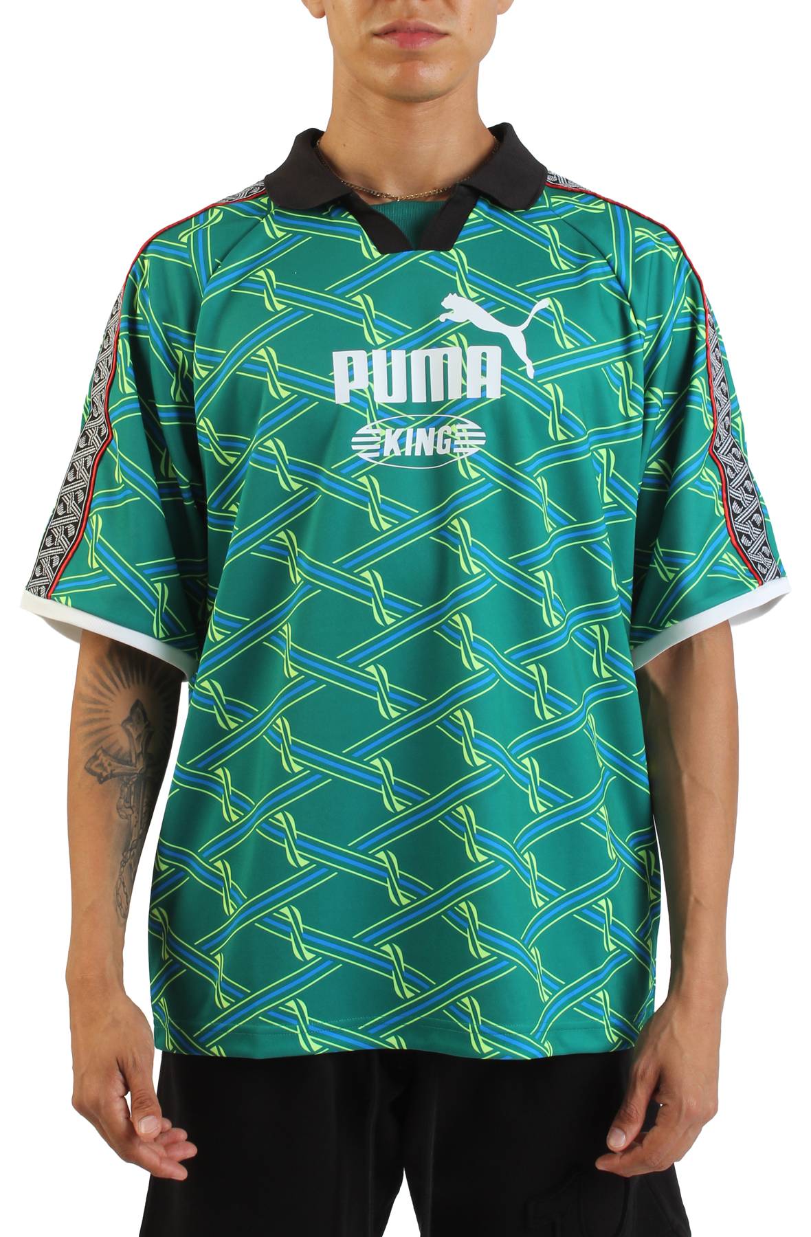 PUMA King Relaxed V-Neck Football Jersey 63233674 - Shiekh