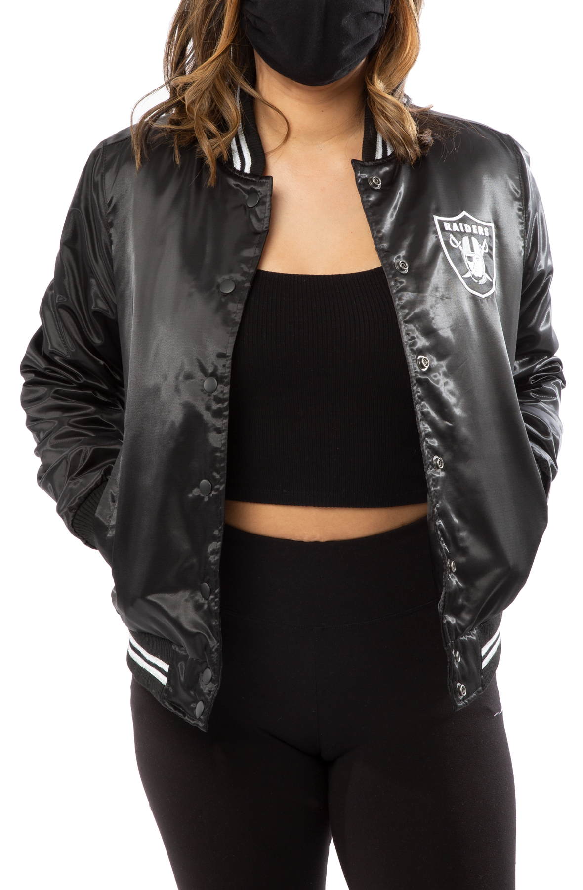 STARTER Las Vegas Raiders Left Chest Shield Jacket LS000652 RAD - Shiekh