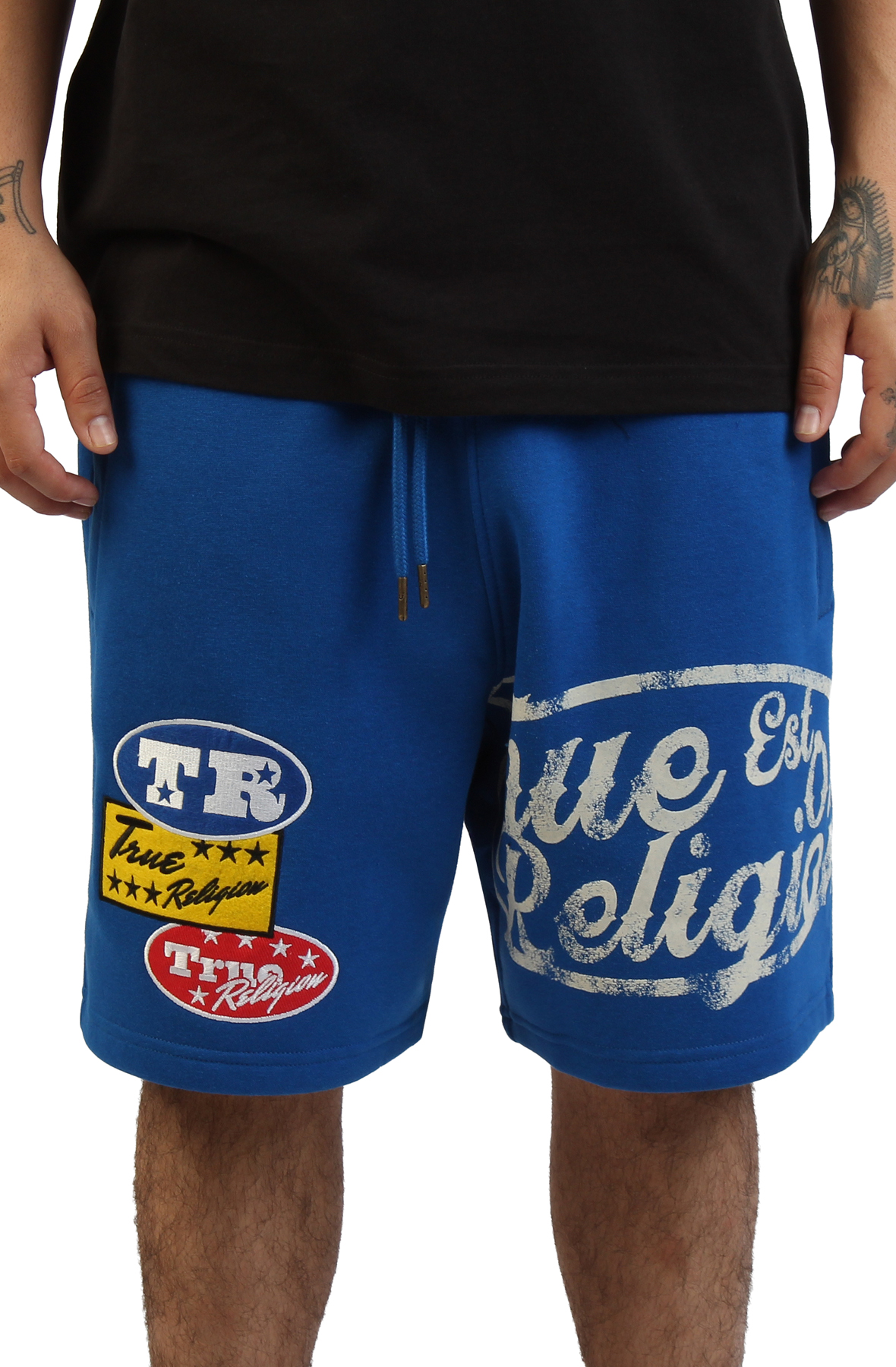 TRUE RELIGION Logo Patch Sweatshort 110239-4501 - Shiekh