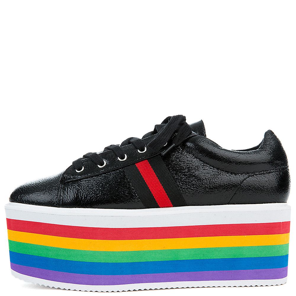 black platform shoes sneakers