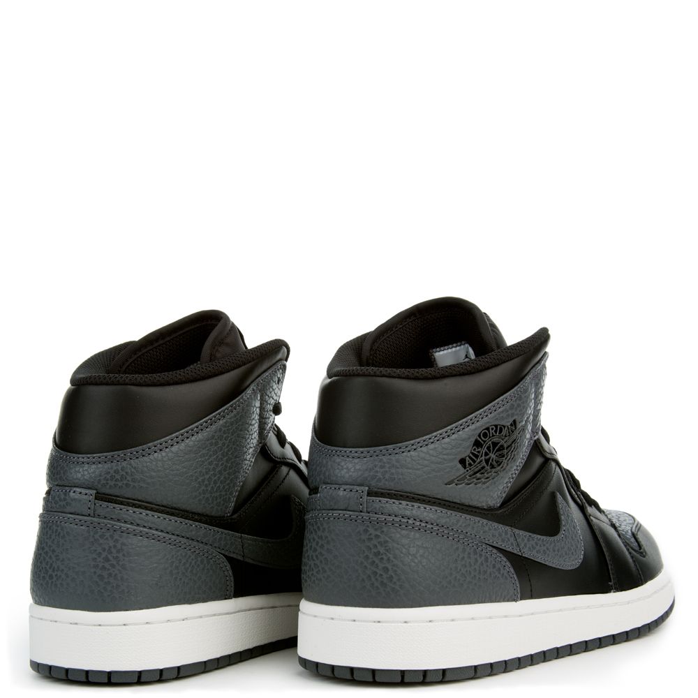 jordan 1 mid black gray