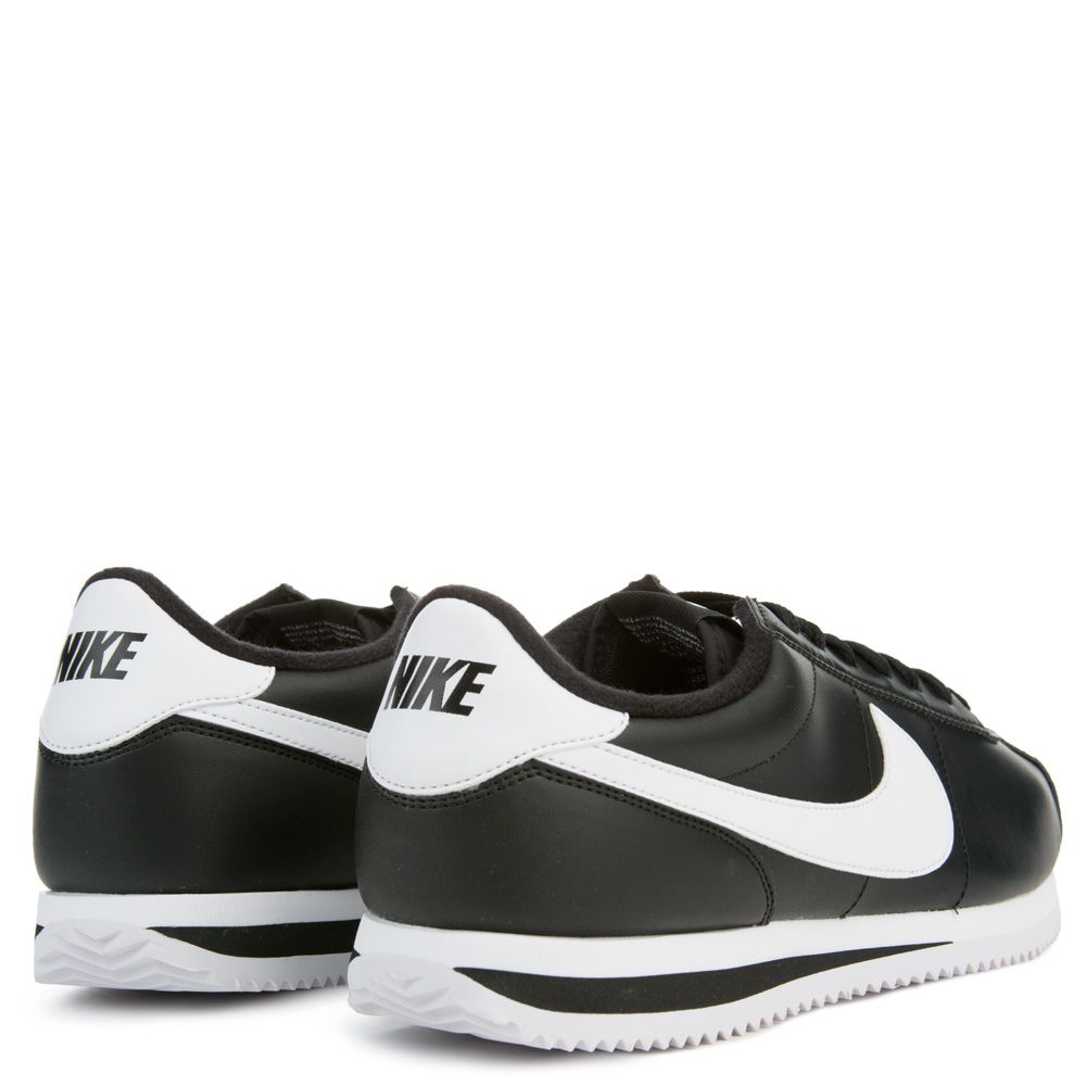 mens nike cortez black and white