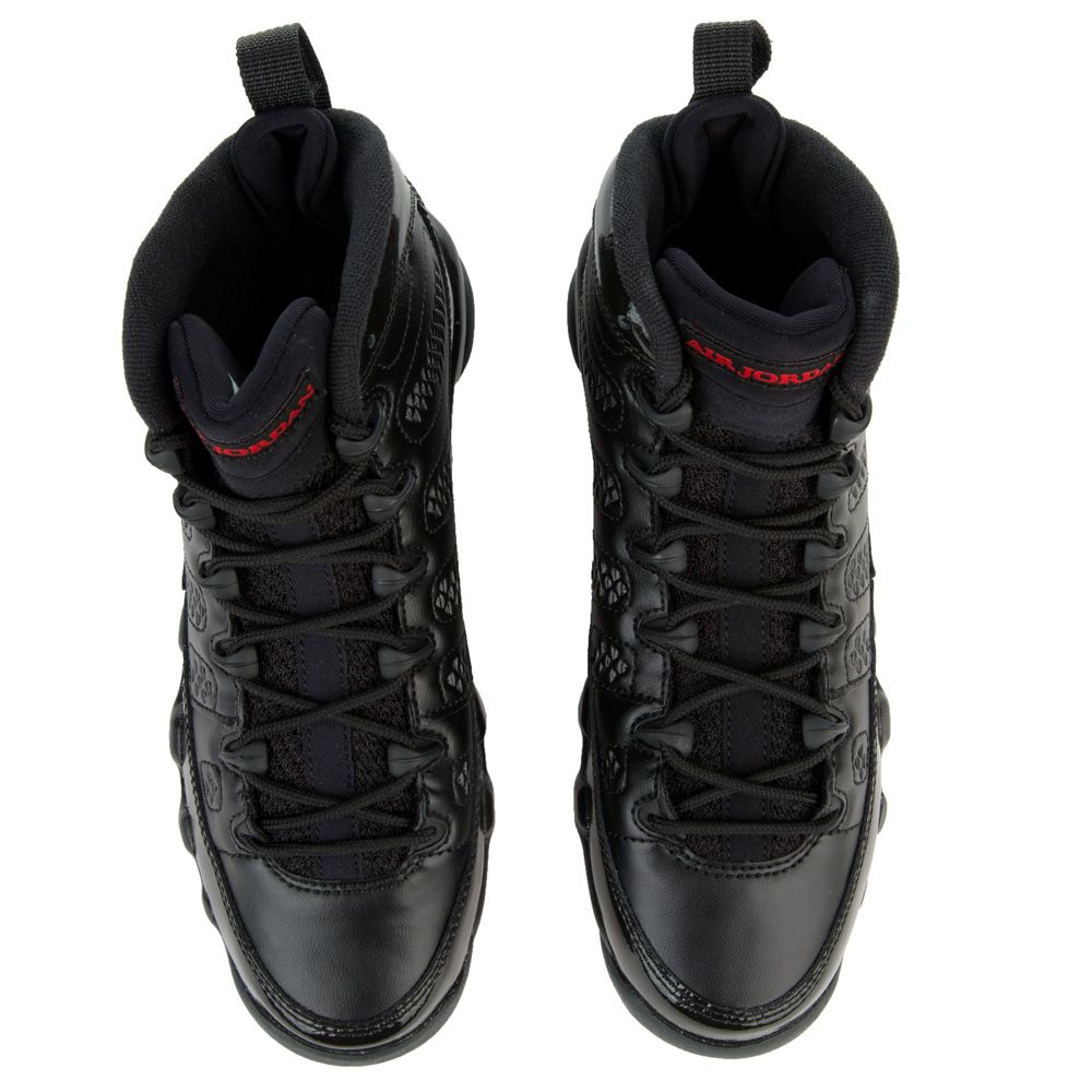 jordan 9 retro black university red