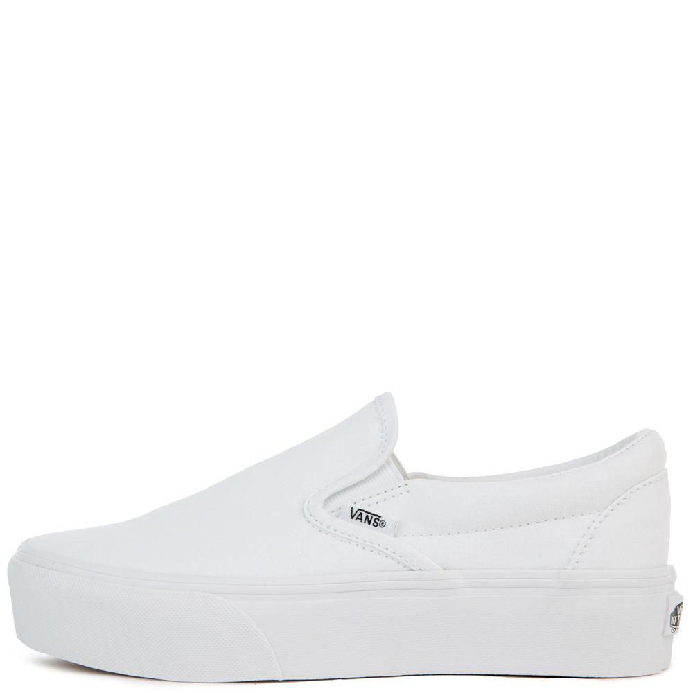 WOMEN'S UA CLASSIC SLIP-ON PLATFORMS WHITE WOMEN'S UA CLASSIC SLIP-ON PLATFORMS WHITE