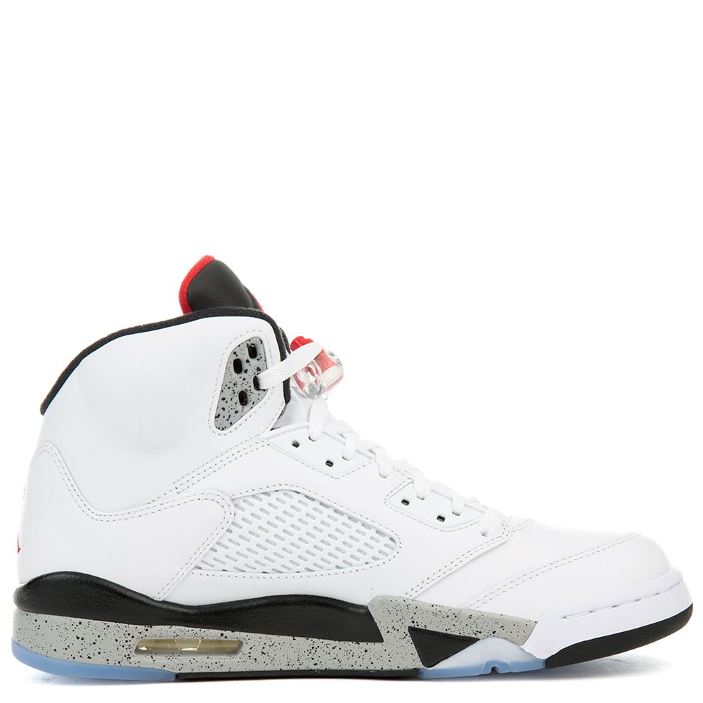jordan 5 white and red