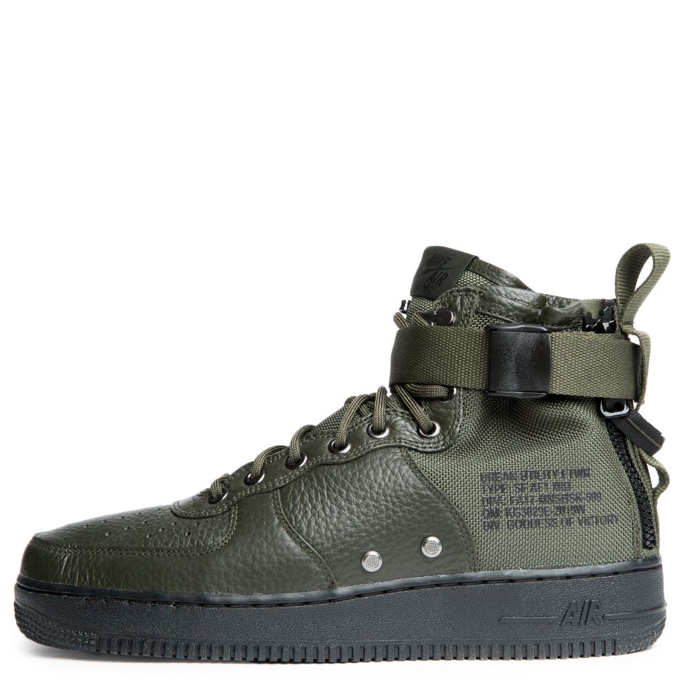 Sf Air Force 1 Mid Shoe SEQUOIA/SEQUOIA-BLACK