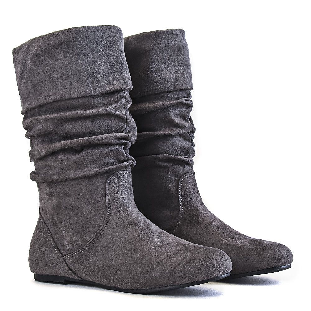 Women's Mid-Calf Boot Kalisa-27 Dark Grey
