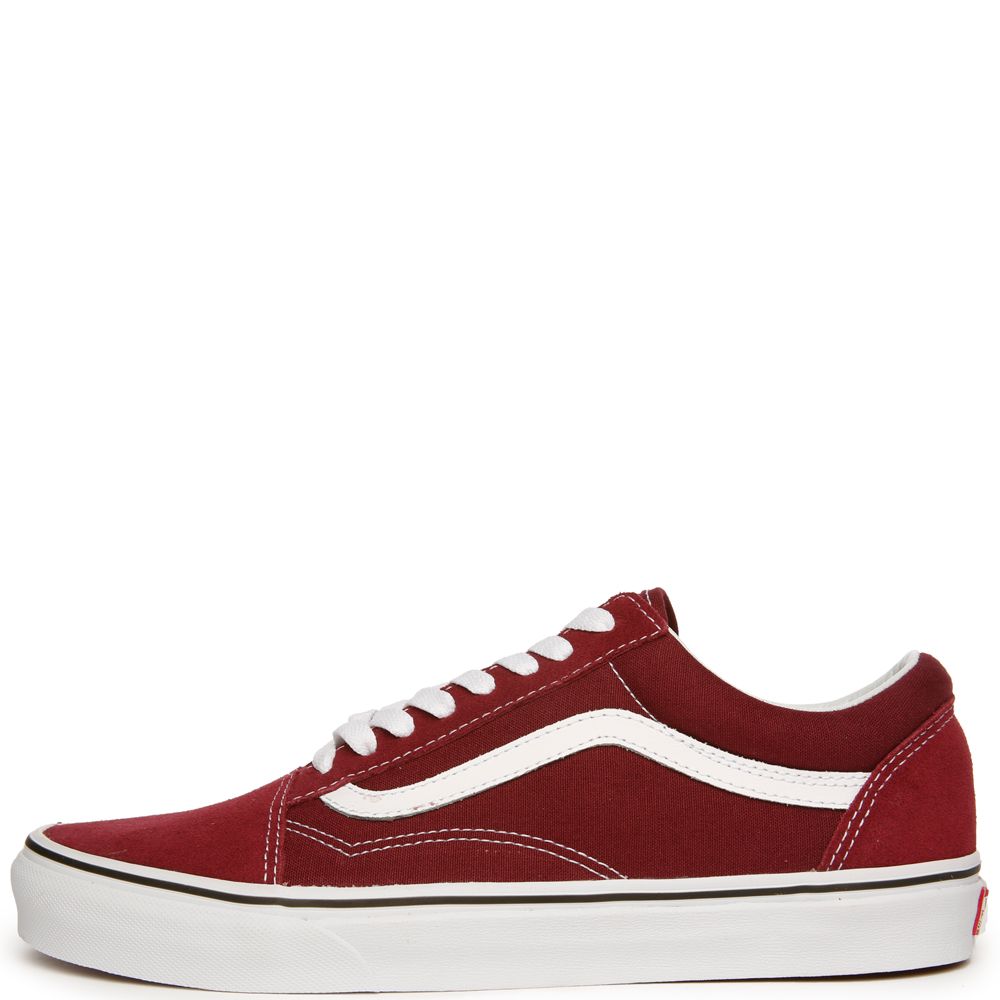 WOMEN'S VANS OLD SKOOL BURGUNDY/TRUE WHITE