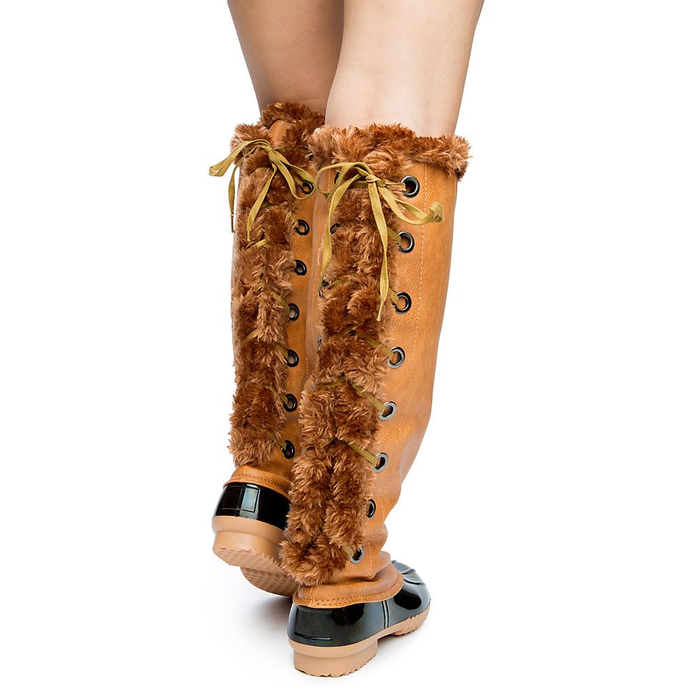womens tan duck boots