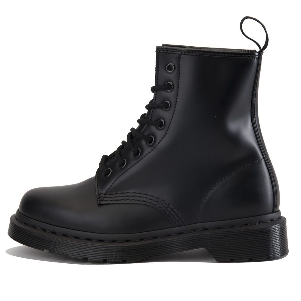 Dr. Martens Unisex: 1460 Mono Black "Smooth" Boots Black