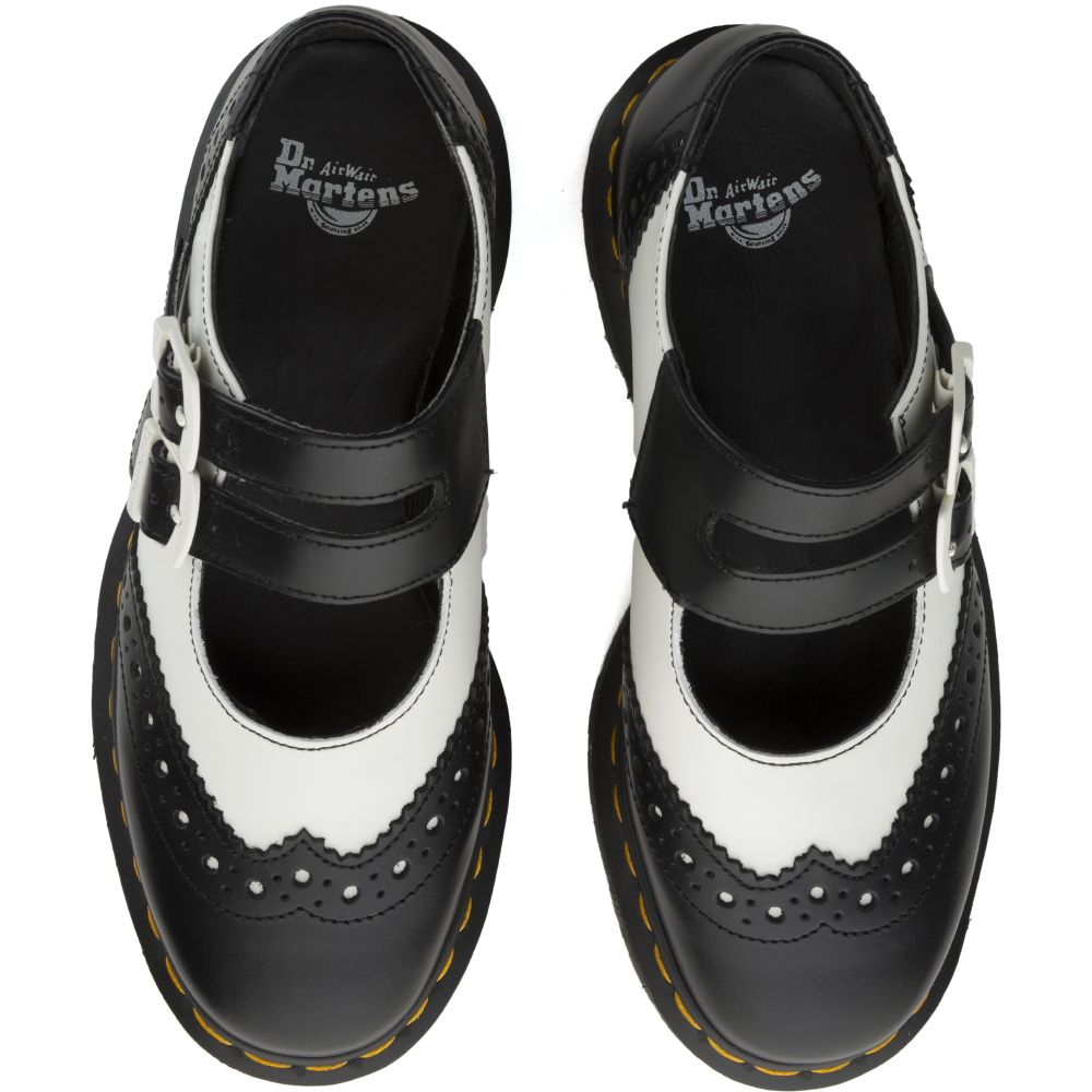 black and white doc martens mary jane