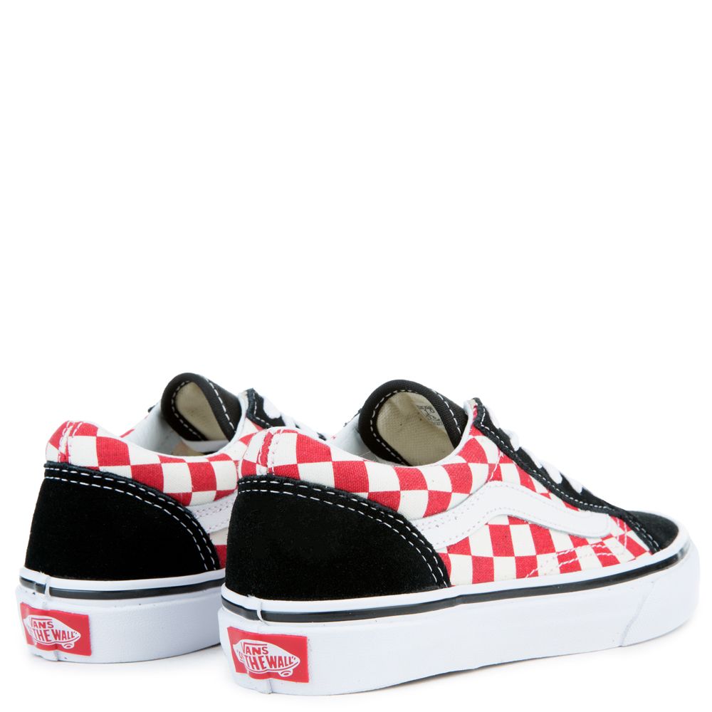 PRESCHOOL VANS OLD SKOOL BLACK/RED CHECKERBOARD