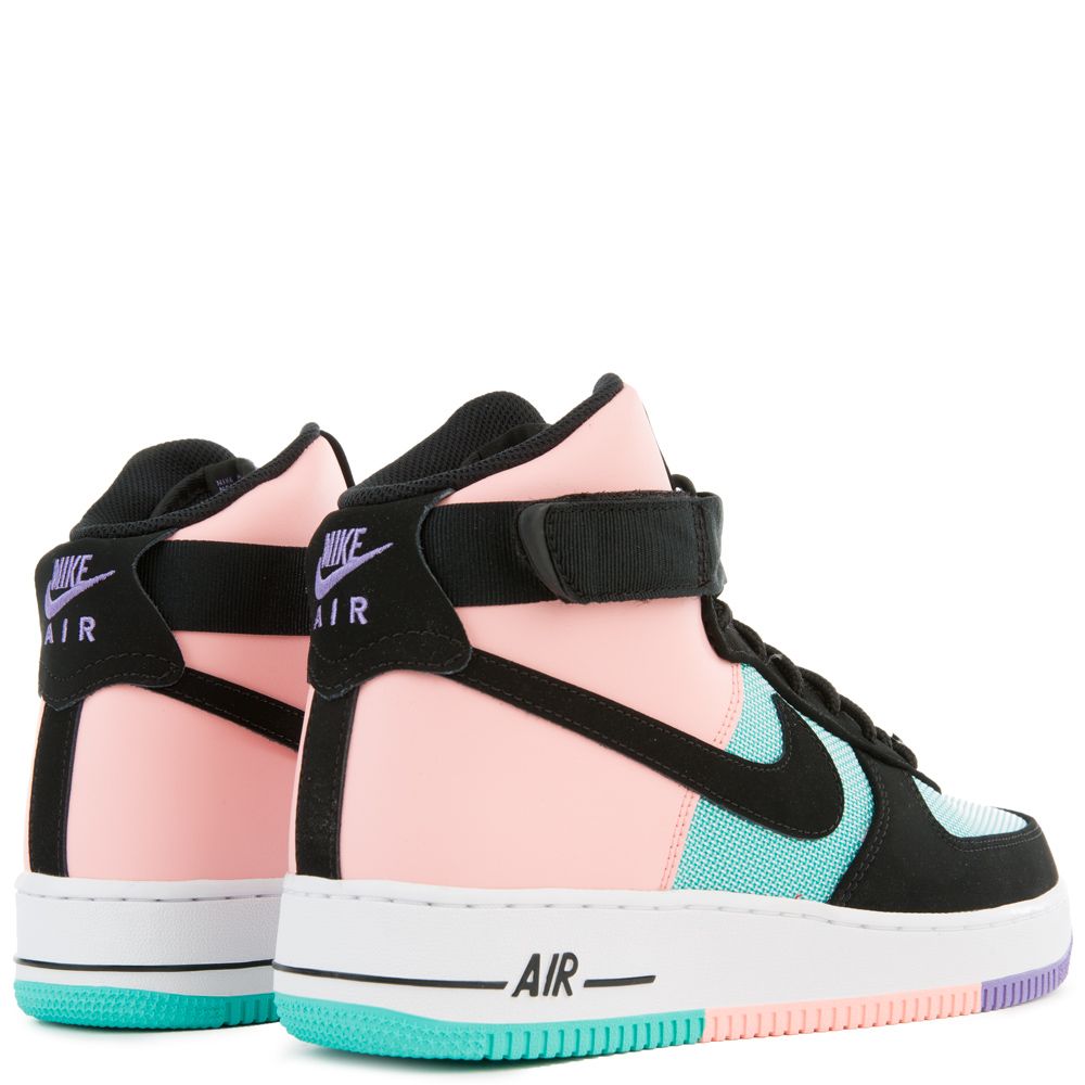 AIR FORCE 1 HIGH '07 LV8 HYPER JADE/BLACK-BLEACHED CORAL AIR FORCE 1 HIGH '07 LV8 HYPER JADE/BLACK-BLEACHED CORAL