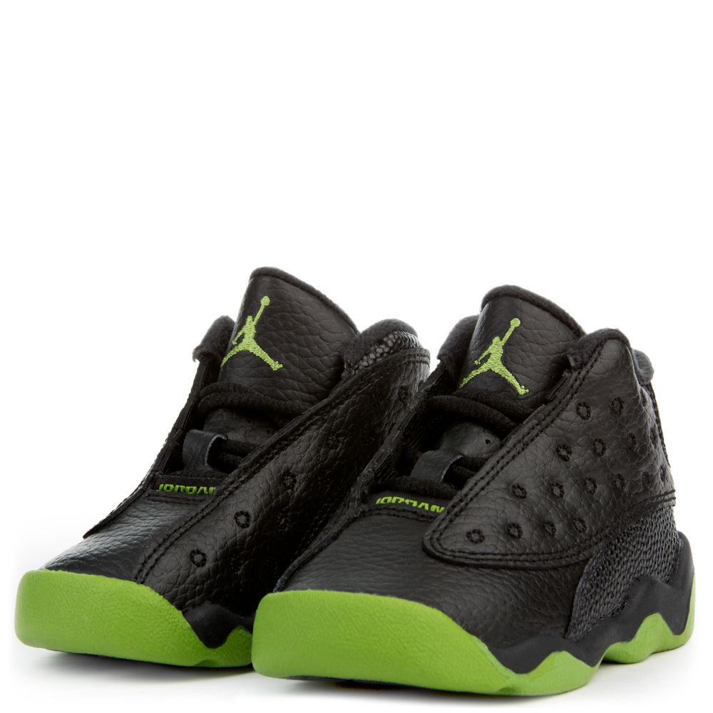 the green and black jordans