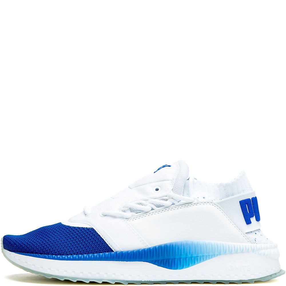 blue and white puma sneakers