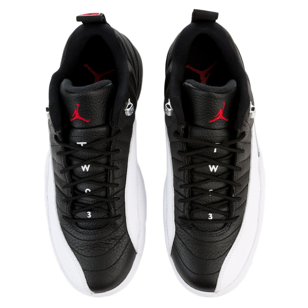 AIR JORDAN 12 RETRO LOW BLACK/VARSITY RED-WHITE-METALLIC SILVER