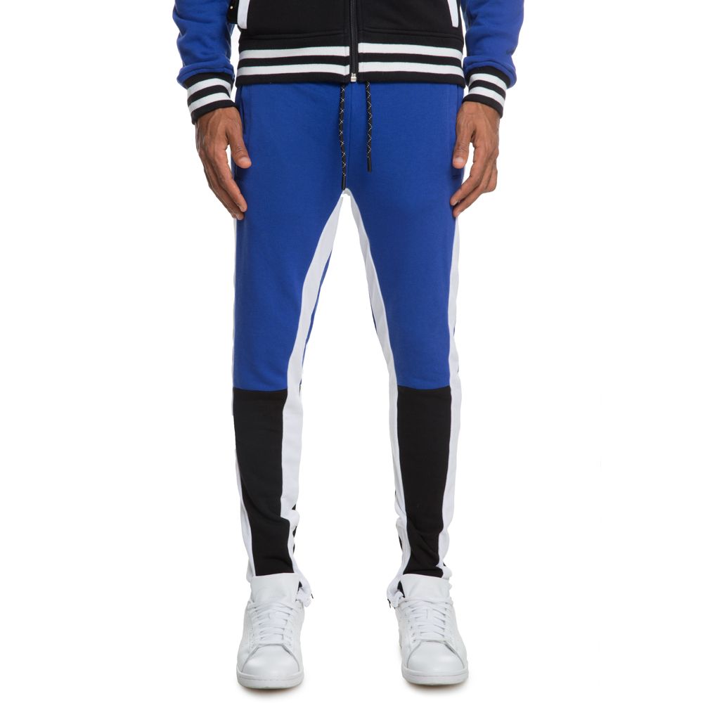 black white track pants