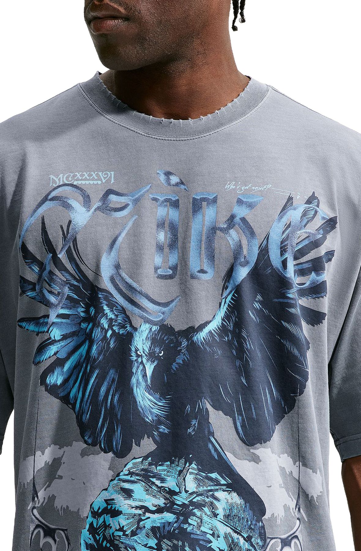 NIKE Summit Crow Basketball Oversized T-Shirt IM5036 065 - Shiekh