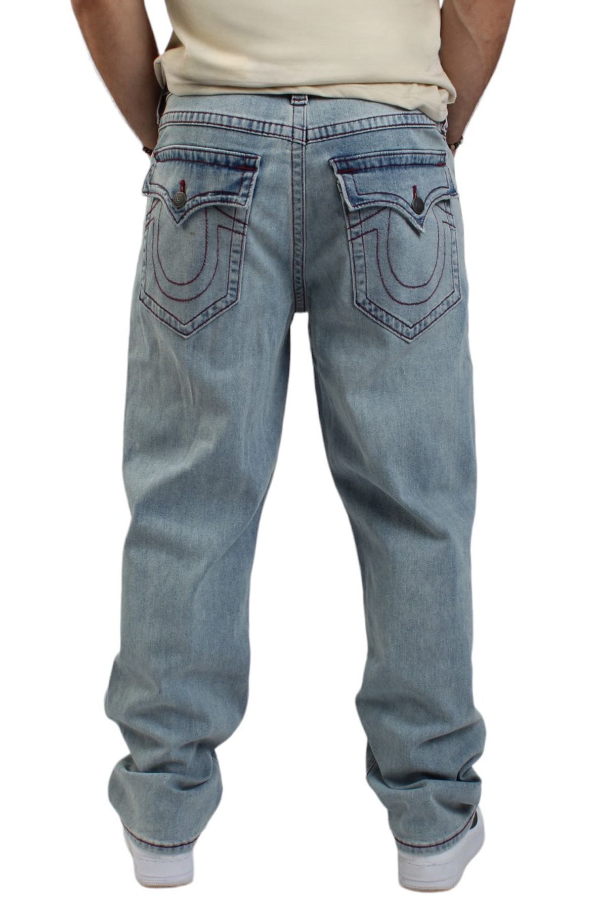 TRUE RELIGION Bobby Distressed Baggy Jean 107923-LIGHTWASH TRUE RELIGION Bobby Distressed Baggy Jean 107923-LIGHTWASH