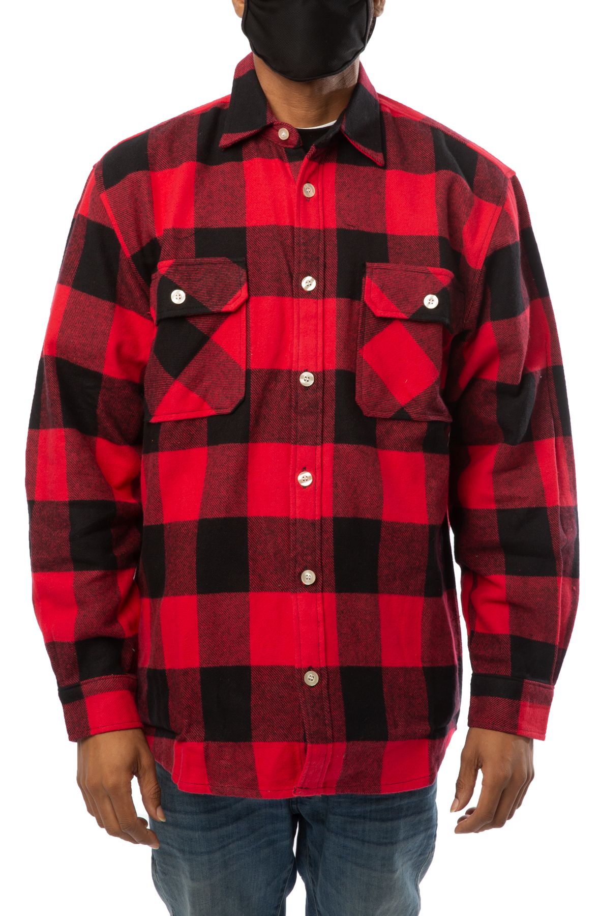 ROTHCO Heavyweight Plaid Flannel Shirt 4739-RED - Shiekh