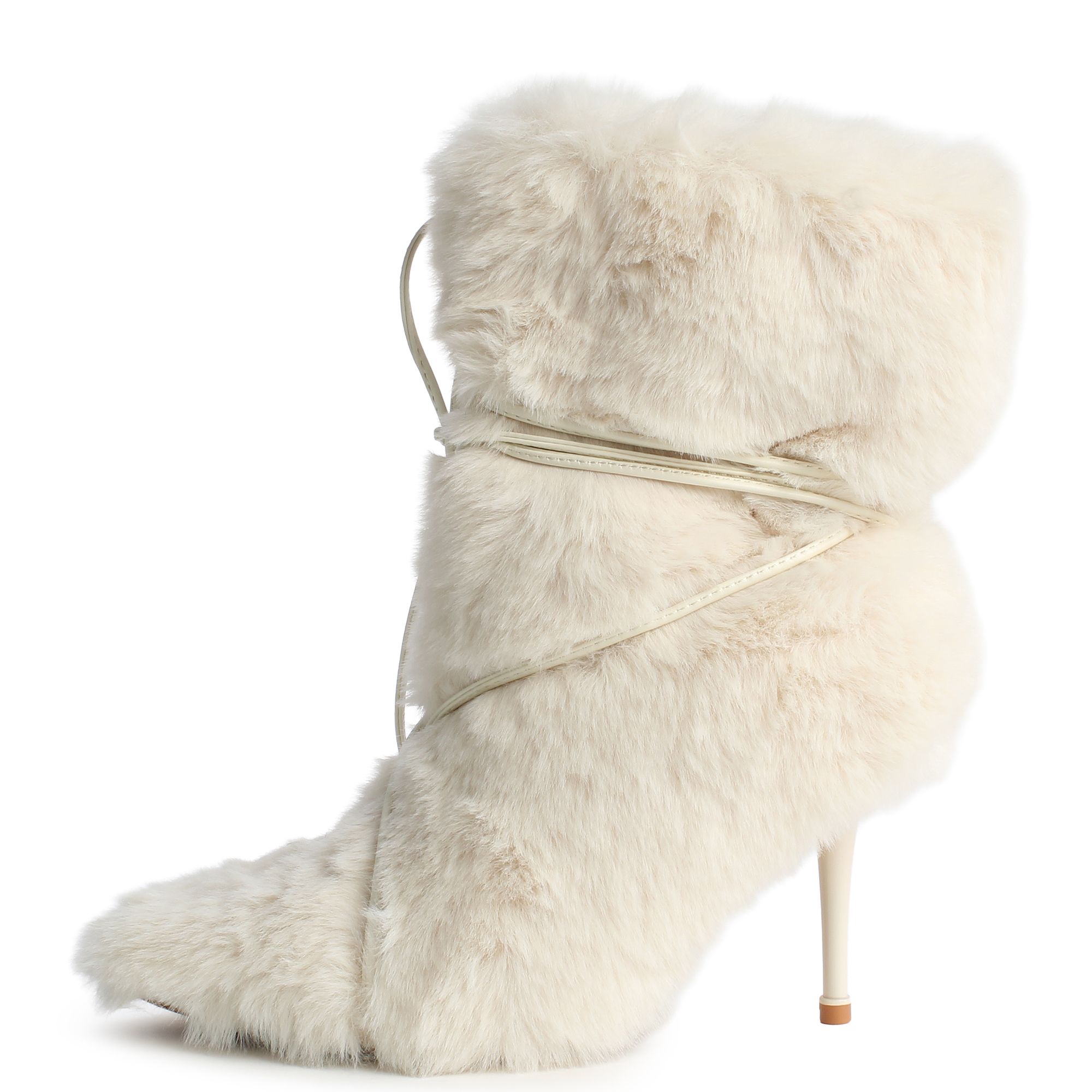 MCK FASHION INC. Chills-01High Heel Fur Boot CHILLS-01-WHT - Shiekh