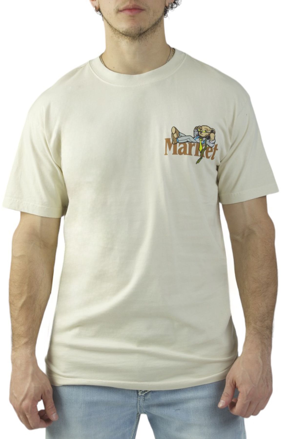 Tシャツ・カットソー [COTTAGEHOUSE] Bear shirring t-shirt (White) Shipgarten Unisex Oversized Boxy Tee – Summer Edition