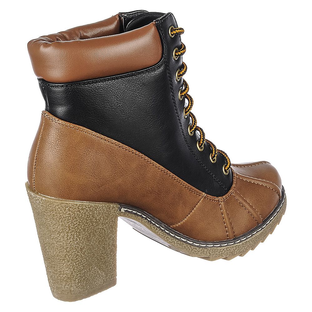 tan heel ankle boots