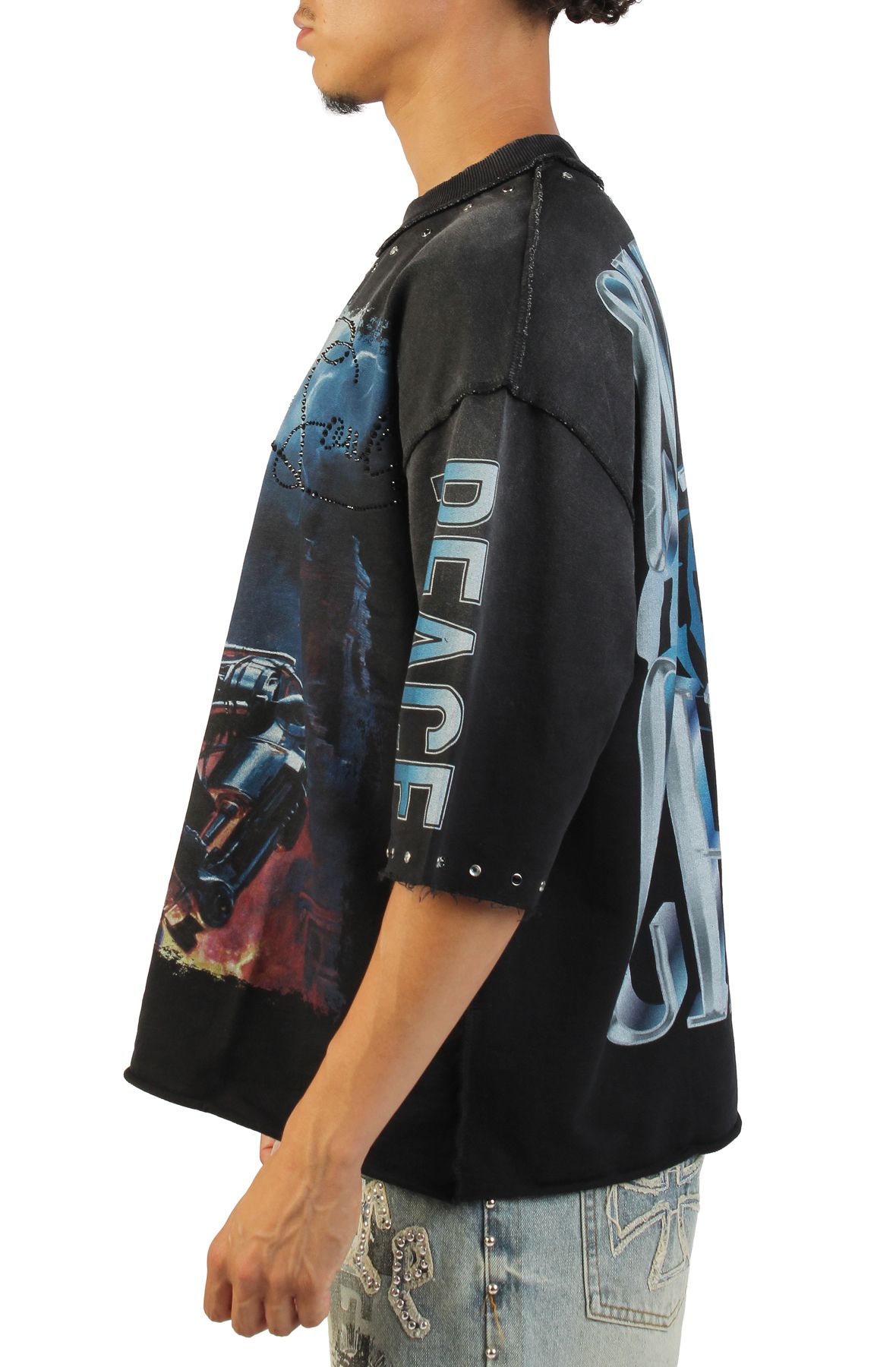 RARE PEACE Cut The Chaos T-Shirt RT6046-BLK - Shiekh