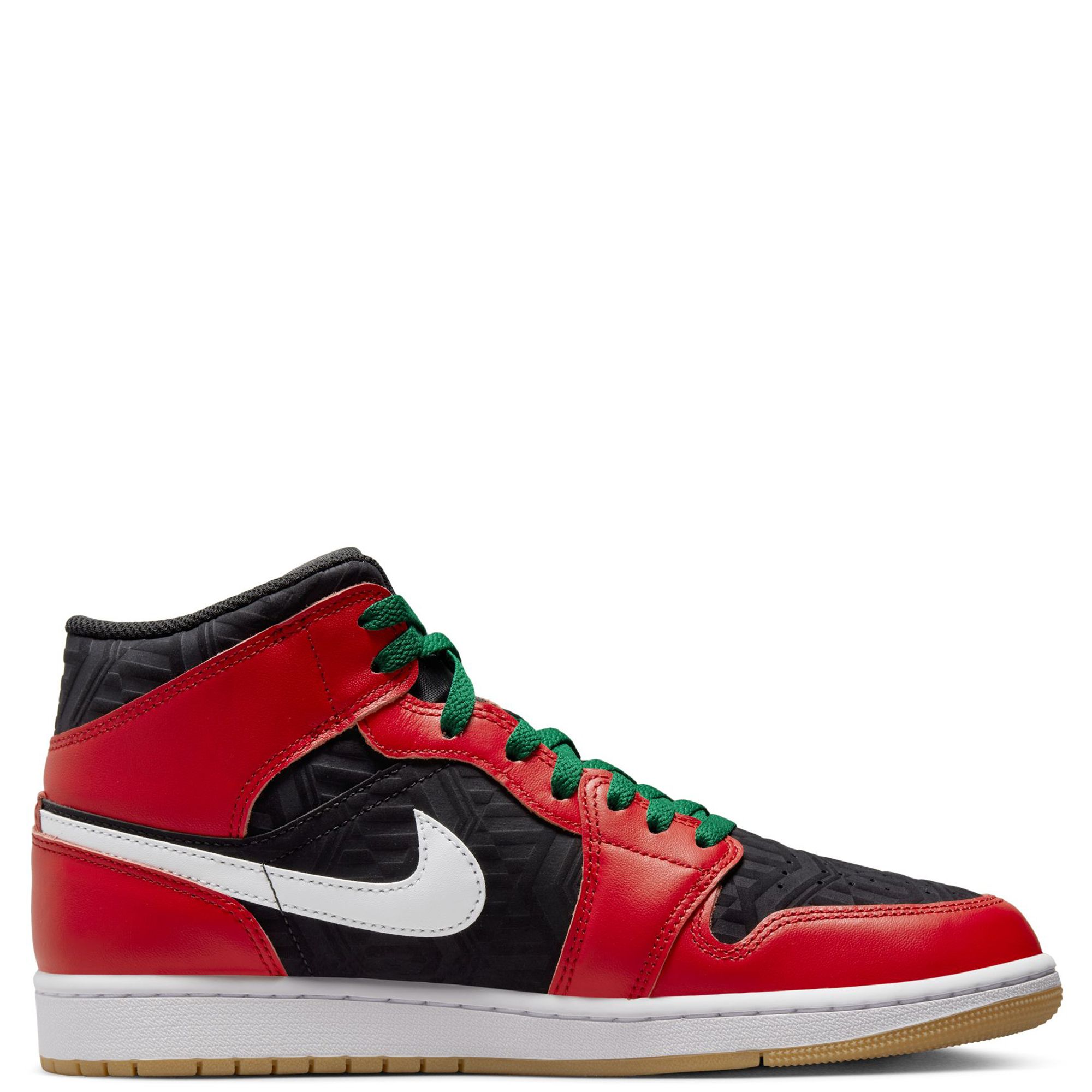 jordan 1 mid se white black red spruce