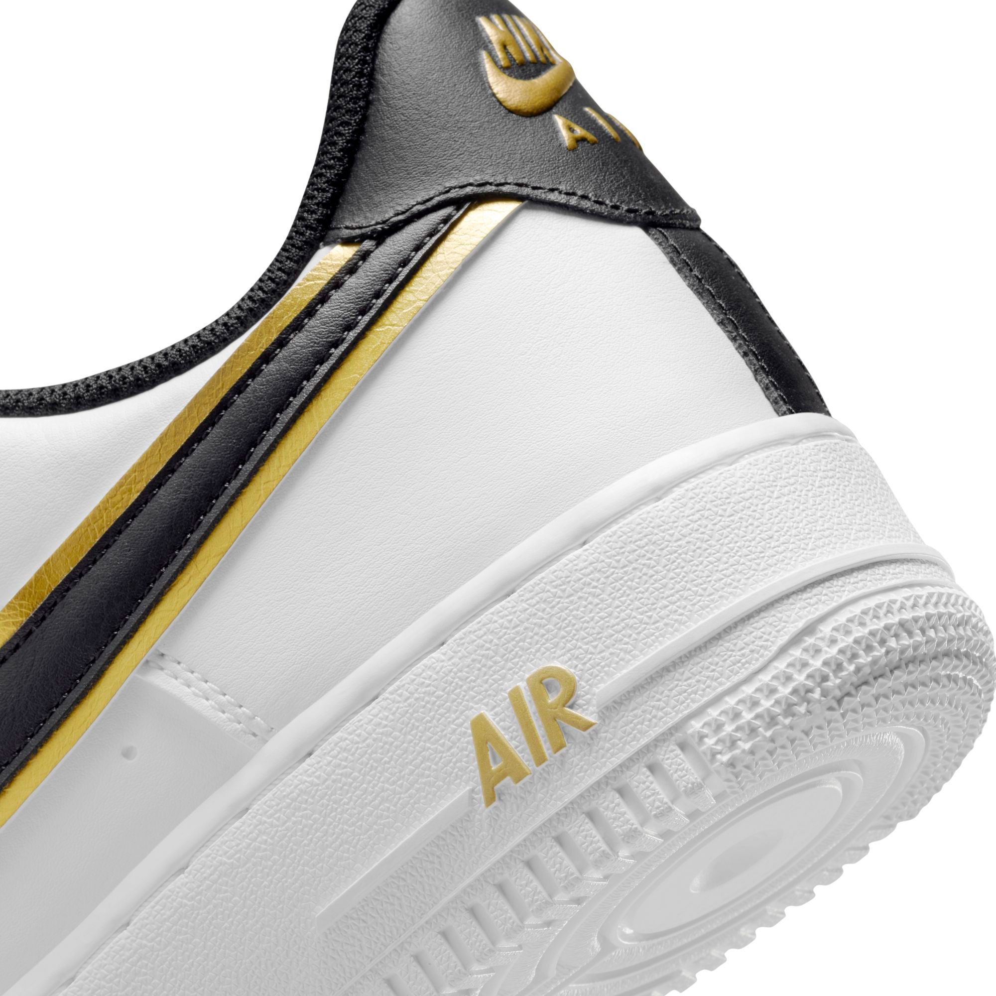 Nike Air Force 1 Black Metallic Gold White - da8481001 for Sale, Authenticity Guaranteed