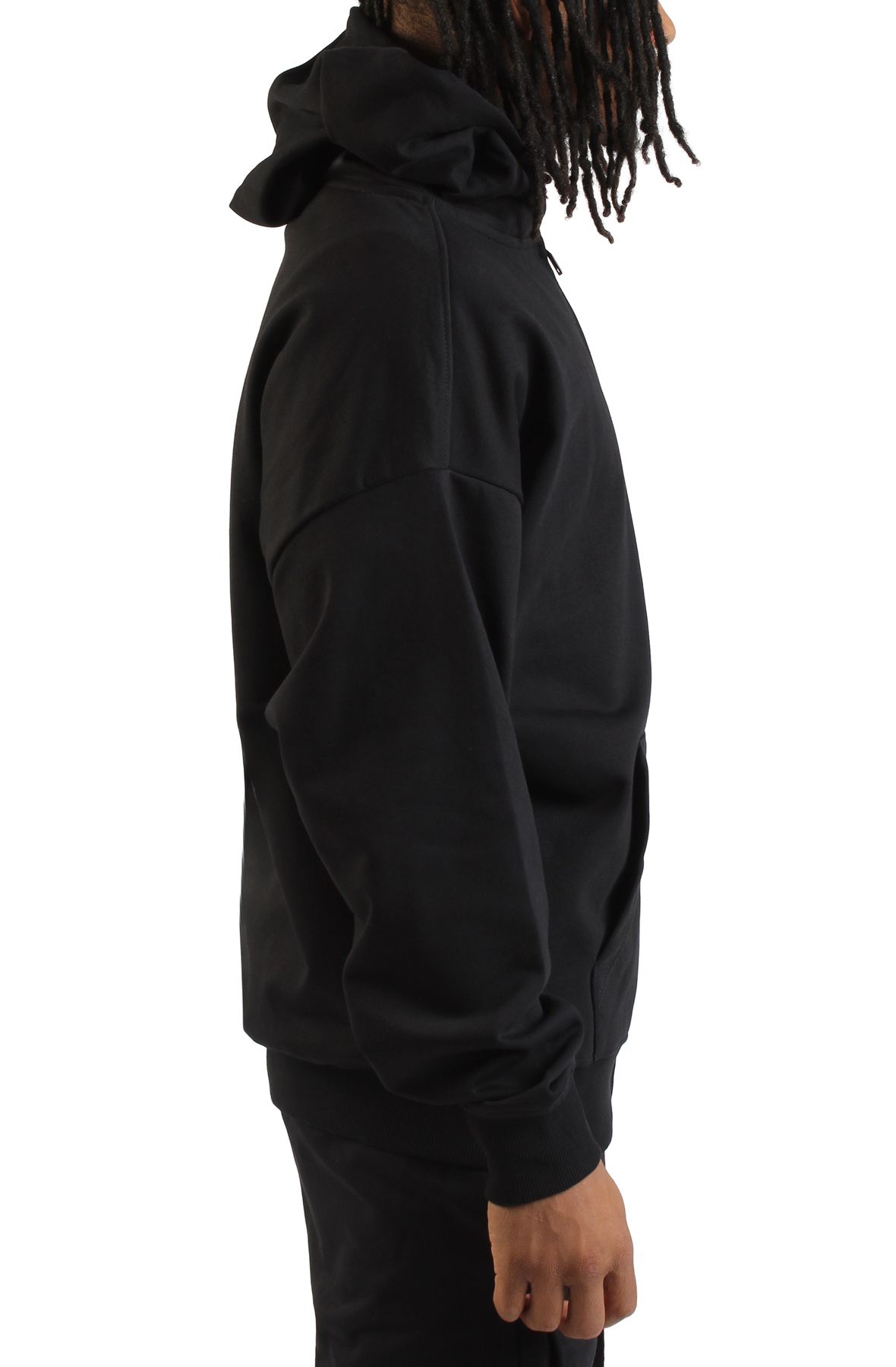 REBEL MINDS Cropped Full-zip Hoodie 952-311JBLK - Shiekh