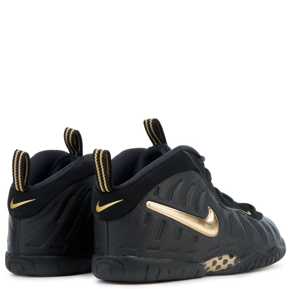 nike little posite pro black and gold