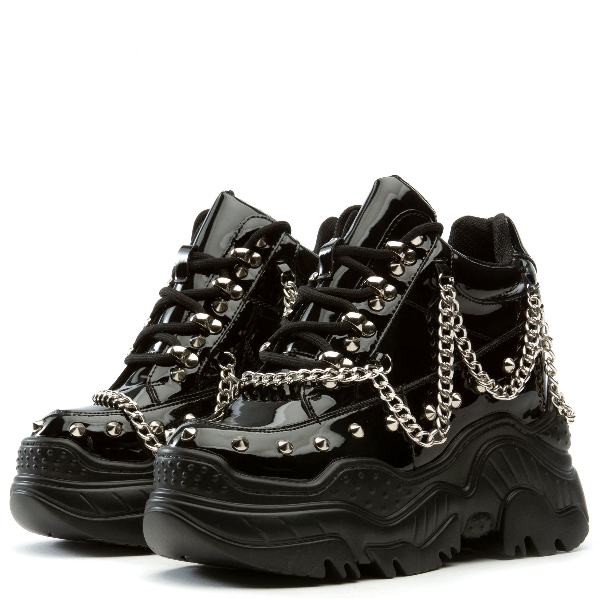 ANTHONY WANG Space Candy Platform Sneakers with Studs SPACE CANDY-BLKPT ...