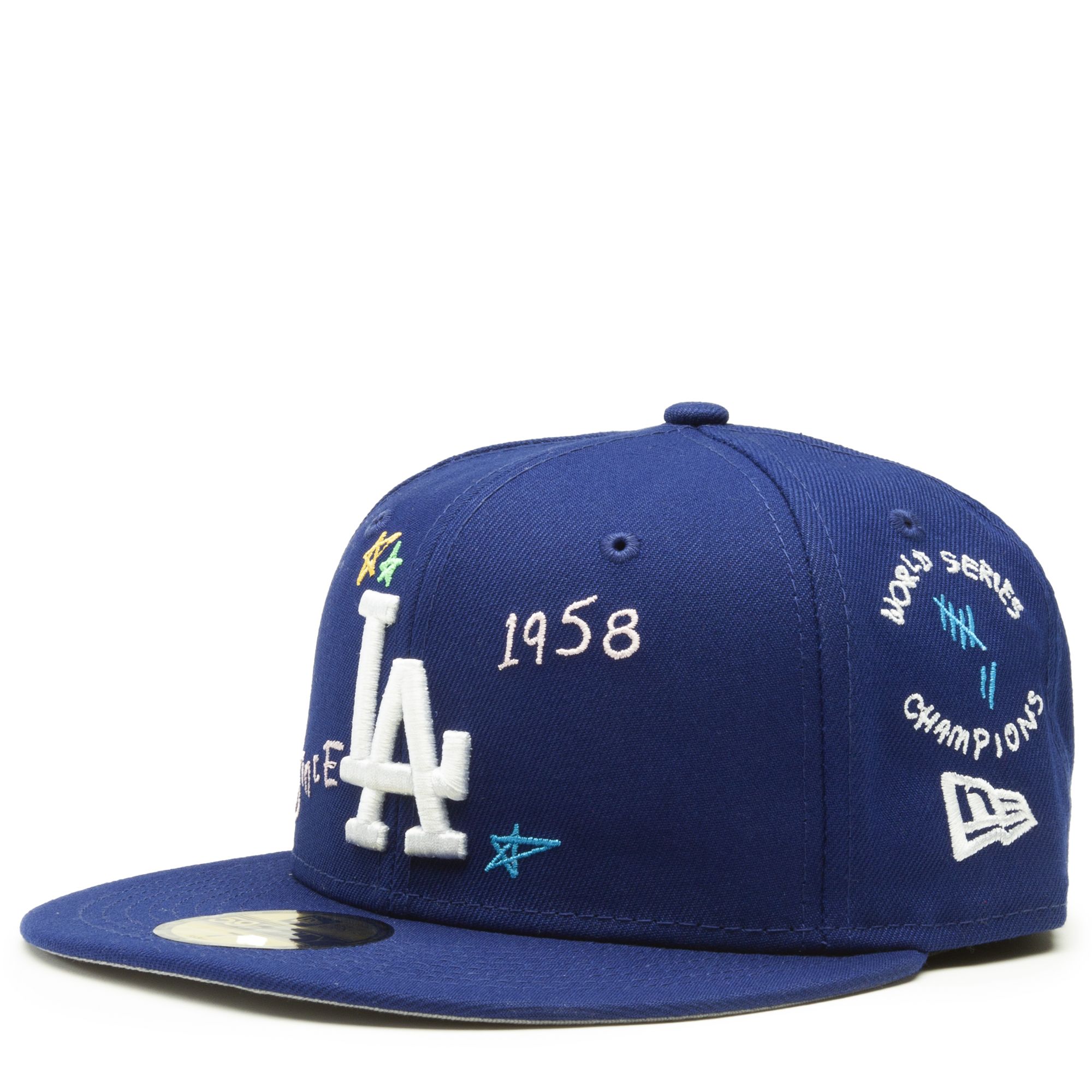 Royal Blue Los Angeles Dodgers Scribble New Era 59FIFTY Fitted 77/8