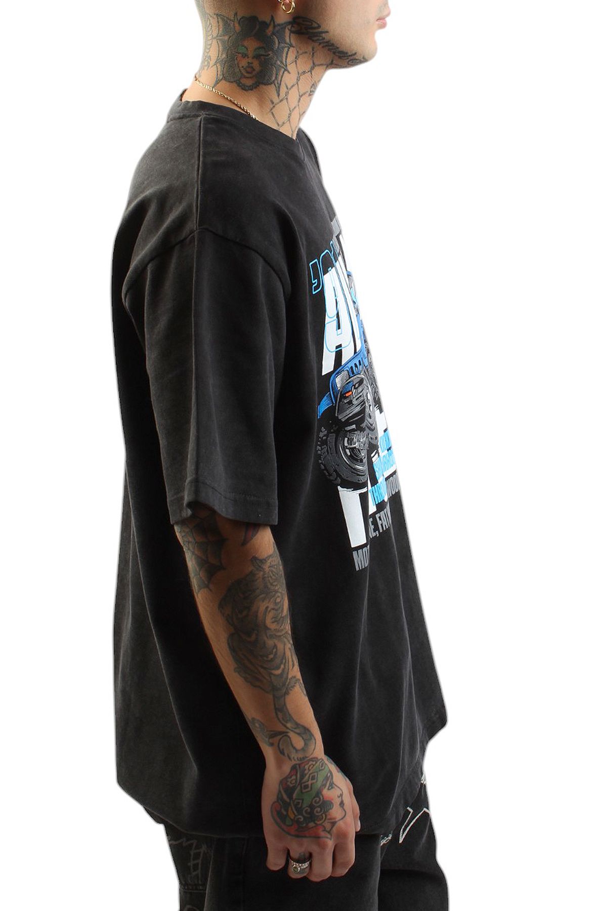 THE RETRO KINGS No Future Jeep T-Shirt NOFUTURE01-ASH - Shiekh