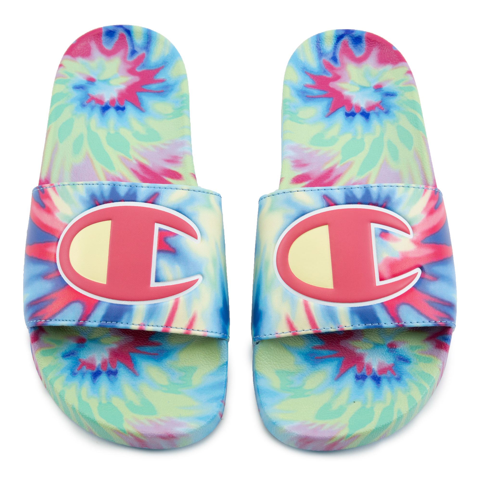 champion slippers tie dye