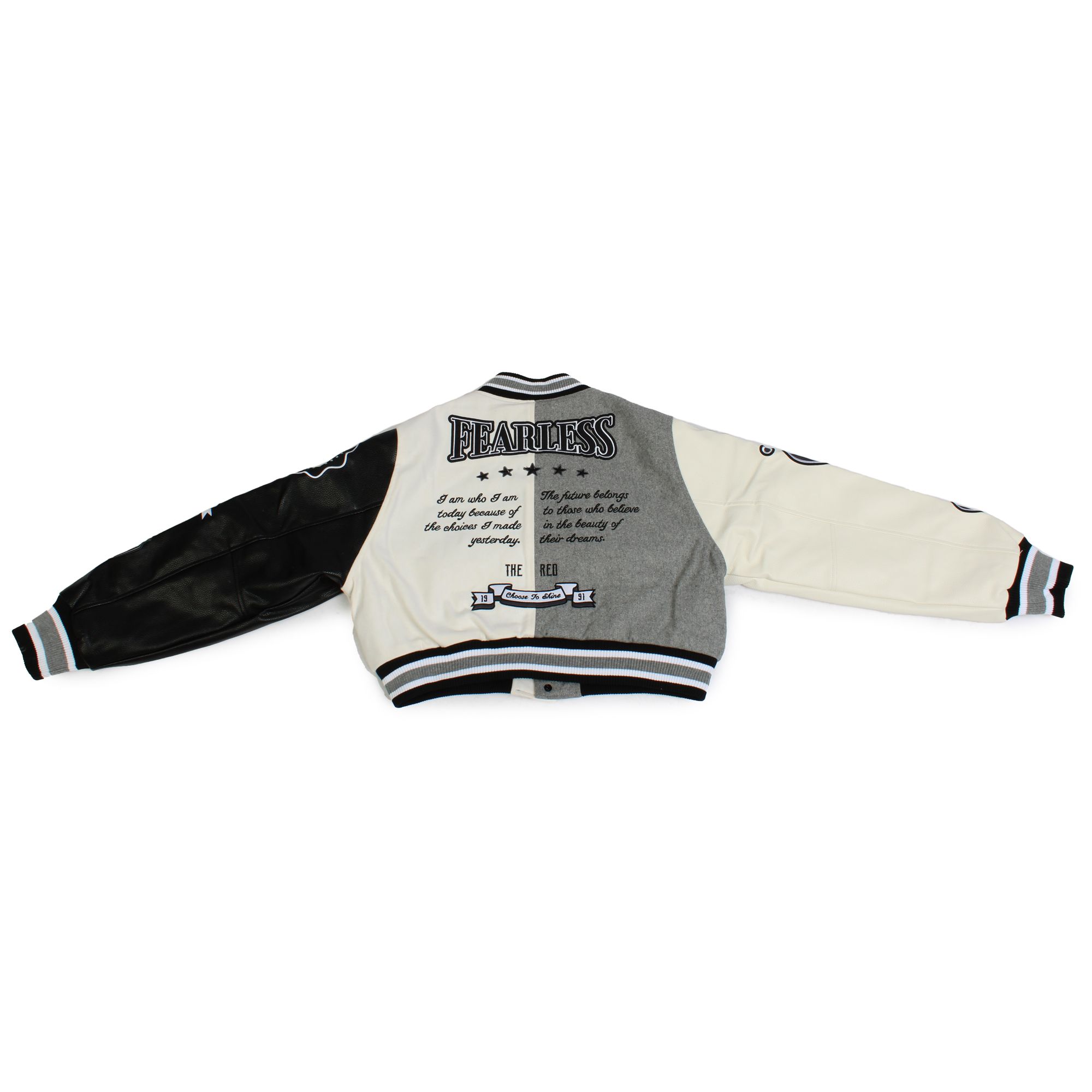 SMOKE RISE Varsity Jacket AJ23901LTGREY Shiekh